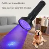 Lampes de poche uv à 100 led, torche à lumière violette pour l'inspection de la maison et de l'hôtel, taches d'urine d'animaux domestiques ZZ