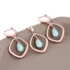 Necklace Earrings Set Korean Fashion Jewelry Trend Rose Gold Color Unusual Sets For Women Luxury Elegant Women's