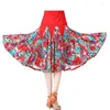 Stage Wear Dance Clothes Printed Skirt Latin Tango Ballroom Dress Pretty Trainning Competition Costume Women's Outfit