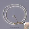 Kedjor Lefei Fashion Luxury Round Strong Luster 345mm White Akoya Baby Pearl 18K Gold Necklace For Women Party Wedding Jewelry Matchall