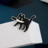 Pins Broschen Cartoon Kreative Schwarze Katze Modellierung Pop-Email Pin Revers Abzeichen Brosche Lustige Mode Schmuck Drop Lieferung Dhoxt