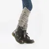 女性靴下JKロリータレッグウォーマー秋の秋の冬のニットフットカバーラジュクロングY2Kパンクゴシッククロシュブートカフス