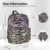 Mochila aquarela ombre zebra impressão bonita mochilas menino menina ciclismo macio sacos de escola alta mochila colorida