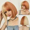 Synthetic Wigs Wig for women with straight hair short bangs wavy hair multiple colors available