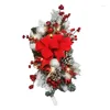 Flores decorativas QWE123 Guirlanda de Natal Decorações Grinaldas Com Luzes Red Berry Rattan Grinalda Artificial Para S