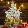 Dekoratif Çiçekler 10 PCS Noel Simülasyon Kar Tanesi Berry Yapay Saplar Ağaç Çelenk Dekorasyon için Sahte Şube
