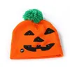 Cappelli di Halloween Maglione Cappello a cuffia lavorato a maglia con alce di Babbo Natale con motivo a fumetti illuminato a LED Regalo di Natale per bambini Forniture di Capodanno 230920