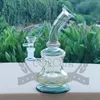 Narguilés Diable Forme Perc Bong Recycleur Narguilé Base Lourde Corne De Boeuf Verre Bongs Avec 14mm Femelle Joint Tuyau D'eau Dab Rig Huile Rigs Accessoires