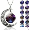 Pendant Necklaces Mens Womens 12 Horoscope Zodiac Sign Time Gemstone Necklace Aries Leo Wholesale Drop Constellations Jewelry Delivery Dhxau