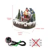 Christmas Decorations 2024 Arrival Christmas House Ornaments Revolving Christmas Tree / Figurines Resin Glowing And Music Playing Home Decorations 231027