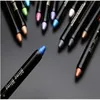 Ögon Shadow/Liner Combination 15 PSC Waterproof Pearlescent Eyeshadow Pencil Stick varaktiga Glitter Shimmer Eye Shadow Pen Eyeliner Stick Eyes Makeup Tools 231027