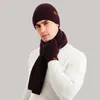 Hats Scarves Sets Scarves Scarves Men's Autumn Winter Keep Warm Set Beanie Gloves Scarf Male Woolen Yarn Knitted Muffler Spring Fall Hat Solid Color Neckerchief 23102