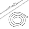 Chaînes longues 16-28 pouces 40-80cm authentique solide 925 sterling sier colliers colliers 1mm chaînes de serpent collier pour goutte livrer dhgarden otvlc