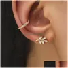 Bohemian No Piercing Crystal Rhinestone Ear Cuff Wrap Stud Clip Earrings For Women Girl Trendy Jewelry Bijoux Drop Delivery Dhgarden Ot1Op