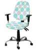 Stuhlhussen Mandala Grau Blaue Textur Elastischer Sessel-Computerbezug Stretch Abnehmbarer Büro-Schonbezug Geteilter Sitz