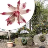 Dekorativa blommor 1 st julblomma 20 cm poinsettia glitter simulerade magnolia klibbig rosa paljett hängande xmas träd prydnad dekoration