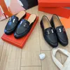Loafer shoes 2023 spring/summer new women luxury comfortable leather bag head metal buckle high quality retro non-slip flat small leather shoes