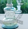 Narguilés Diable Forme Perc Bong Recycleur Narguilé Base Lourde Corne De Boeuf Verre Bongs Avec 14mm Femelle Joint Tuyau D'eau Dab Rig Huile Rigs Accessoires