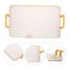 Sieradenzakjes Lade Delicate Plastic Organizer Huishoudelijke Dessertbord Decoratieve Kaptafel Accessoire