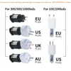 クリスマスの装飾100m LEDストリングライトフェアリーグリーンワイヤーアウトドアクリスマスライトツリーガーランドのためのホームパーティーウェディングデコレーション231027