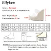 Slippers Eilyken Summer PVC Transparent Peep Toe Cane Straw Weave Slippers Platform Wedges Sandals Women Fashion High Heels Female Shoes 231027