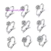 Günstige 40 Modell Silber Überzogene Moissanit Diamant Frauen Luxus Zirkon Ring Einstellbare S925 Hochzeit und Verlobung Ringe für Frauen