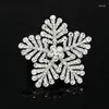 Brooches 2.4 Inch Vintage Style Clear Rhinestone Crystal Diamante Snowflake Christmas Brooch Jewelry Gifts