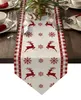 Bordslöpare jul snöflingor älg röd rutig bordslöpare bröllopsfest bordsdekorationer för hemma bordduk år Xmas gåvor 231027