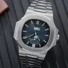 MENS Titta på lyxig papegoja Sun Moon 40mm Automatisk transparent mekanisk rörelse Fällbar spänne Elegant Sports Pate Watch Designer Montre de Luxe AAA