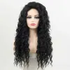 Synthetic Wigs Wig Women's Fashion Chemical Fiber Headcover with Gold Partial Split Long Roll Hair Water Ripple Multi Color Option