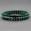 2PCS Dopasowanie mężczyzn Zestaw Bransoletki Naturalne tygrysy Kamienna Braclet Homme Lucky Nylon Rope Braslet Pulseira Masculina Dift Fashion Jewelrybracelets Biżuteria