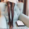 Sexy Long Stockings Tights Women Fashion black and white Thin Lace Mesh Tights Soft Breathable Hollow Letter Tight Panty hose High332o