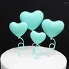 Fournitures festives 4 pièces mélange taille ballons en forme de coeur décoration de gâteau rouge saint valentin fête mariage anniversaire décor