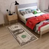 Mattor 100 dollar mattan matta ingång pund eur Bill Runner Rug Paper Money 100 Dollar Bill Loung Rug Living Room Bedroom Home Decor T221105