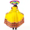 أزياء الهالوين زي تأثيري الأزياء المكسيكية الأزياء الوطنية الفتاة الفتاة الكبرى في يوم ميت الحزب الرقص حفلة الروحال الهالوين مجموعة الأزياء