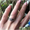 Bague pour femmes style simple forme de vague cristaux autrichiens couleur or rose bijoux de mode Zyr334 Zyr226 livraison directe Dhgarden Otihh