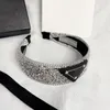 Luxury designer crystal inlaid feminine charm P-letter hair band girl letter hair band diamond carving very fashionable jewelry Christmas gift