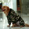 Hundkläder vinter varm kamouflage jumpsuit stora kläder hoodie gyllene retriever petrock jacka för stora hundar ropa para perro chihuahua