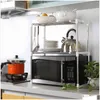 Storage Holders Racks Adjustable Steel Microwave Oven Shelf Detachable Rack Kitchen Tableware Shees Home Bathroom Holder 211102 Dr Dhdpw