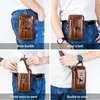 Waist Bags BULLCAPTAIN Genuine Leather Vintage Packs Men Travel Fanny Pack Belt Bum Shoulder Bag Mobile Phone Pouch 231027