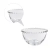 Dinnerware Sets Pearl Rim Plate Clear Cake Containers Fruits Bowl Appetizer Plates Vegetable Salad Glass Transparent Serving Tableware