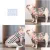 Vêtements pour chiens Vêtements pour animaux de compagnie Coupe-vent imperméable Tissu Plaid Vêtements pour chiens Automne Teddy Schnauzer Bichon Frise Jarre Aero Drop Livraison Dhgoz