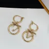 Hoop Gold Designer for Woman Original Letter Earrings Fashion Couple Earring Jewelry Supply Wholesale Gifts