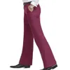 Lente Heren Uitlopende Broek Formele Broek Bell Bottom Broek Dans Wit Pak Maat 28-30 31 32 33 34 36 37 210715253L