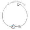 Charmarmband Sier Colorf Moonstone for Women Fishtail Chain Armband Fashion Korea Jewelry 2021 New Drop Delivery Dhayo