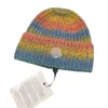 Chapeau de marque de styliste pour femmes et hommes, bonnet tricoté à la mode, arc-en-ciel, hiver