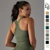 Débardeur tricoté sans couture pour femmes, coupe croisée à pois, dos respirant, soutien-gorge de Yoga, de sport, de course, de Fitness