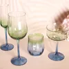 Wine Glasses Creative Medieval Cocktail Hand-Blown Gradient Dense Edge Goblet Crystal Glass Champagne Flutes Whiskey Beer Cup