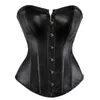 Bustiers Corsets Femmes Gothique Sexy Faux Cuir Overbust Corset Bustier Lingerie Top Grande Taille S-6XL Taille Cincher Body Shaper Noir/Rouge