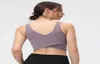 lu99 Débardeurs de yoga Vêtements de sport Femmes Sous-vêtements SPorts Soutien-gorge rembourré Camis Couleur unie Col en V Antichoc Running Fitness Vest7136146